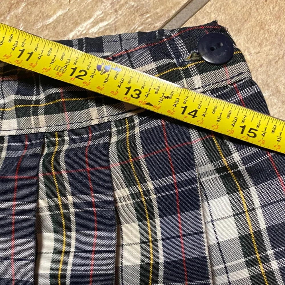 Vintage Elegant Black and White Plaid A-Line Skirt Academia Uniform Cosplay Fall